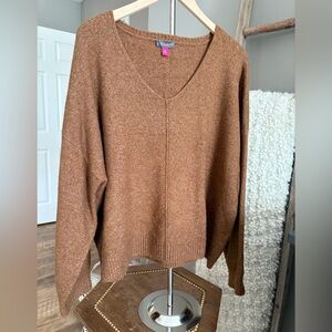 Vince Camuto Tan V-Neck Women's Sweater